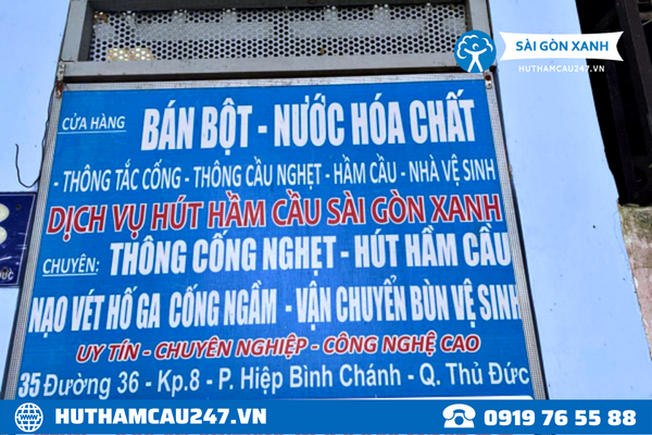 Công ty Hút hầm cầu Sài Gòn Xanh là địa chỉ chuyên bán bột thông cống bồn cầu chính hãng, giá tốt